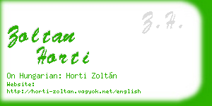zoltan horti business card
