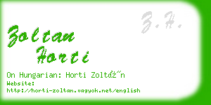 zoltan horti business card